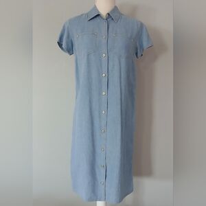 Liz Claiborne Chambray Button Down Shirt Dress